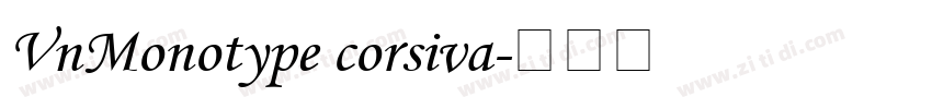 VnMonotype corsiva字体转换